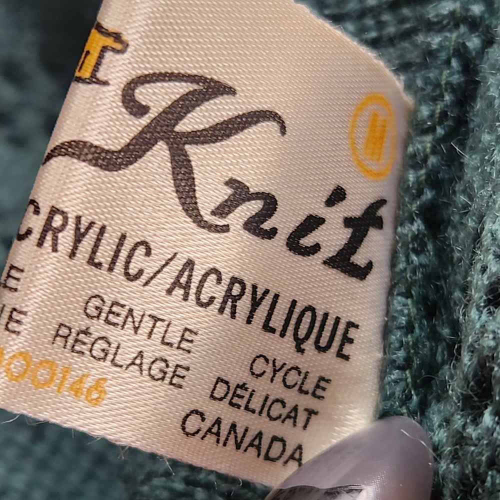 Vintage Avon Knit 70s 3 Piece Green Skirt Top Cardigan Belted Set Canada Acrylic - Picture 5 of 9